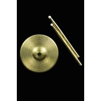 Cymbal and  Drumsticks Combo Gold Pin FPP537/8G
