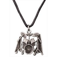 Drumset Pewter Necklace FPN549PW