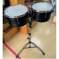 Used Timbales Meinl 13" 14" with stand