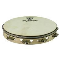 Tycoon Single Row Headed Wooden Tambourine With Steel Jingles TBWH-S BS